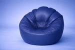 Dark Blue Mudda Bean Bag – Leather Lounge Seat
