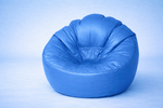 Light Blue Mudda Bean Bag – Leather Lounge Seat