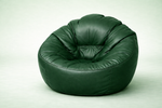 Dark Green Mudda Bean Bag – Premium Leather Seat