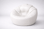 White Mudda Bean Bag – Premium Leather Seat