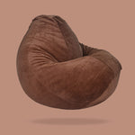 Brown Fur Bean Bag with Beans – Cozy Comfort Meets Rich Elegance