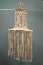 Ivory Boho Macrame Pendant Light lampshade