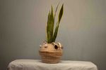 Elegant White Jute Vase Basket for Flowers and Plants
