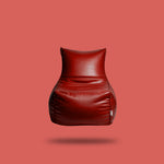 Grape Maroon Lounge Bean Bag with Beans – Luxurious Comfort in Rich Leather Fabric