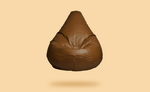 Clay Brown Bean Bag with Beans- Teardrop Shape