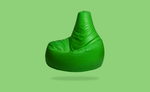 Green Leather Gaming Bean Bag with Beans