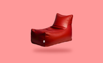 Red Lounger Bean Bag Chair with Beans – Premium Leather Comfort Bold Style