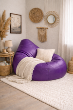 Classic Sac Violet Leatherette Bean Bag Chair – Regal Luxury Seating