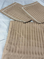 Beige Striped King‑Size Bedsheet