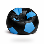 Black & Blue Soccer Football Bean Bag with Beans – Elite Sports Lounge Seating
