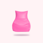 Pink Lounge Bean Bag with Beans – Leather Fabric