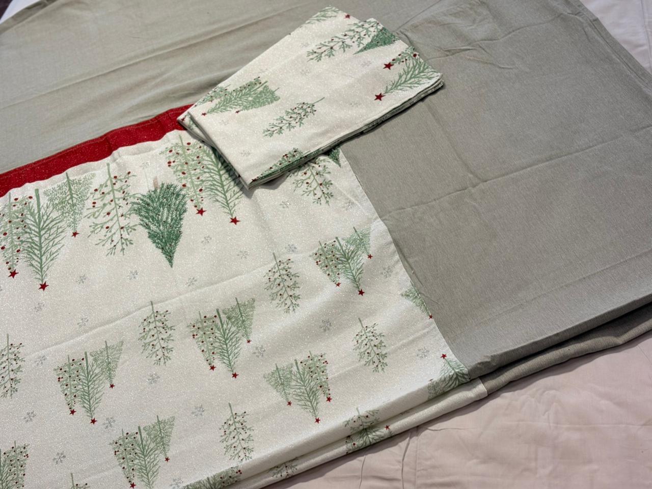 SNOWY PINE BLISS BORDER BEDSHEET