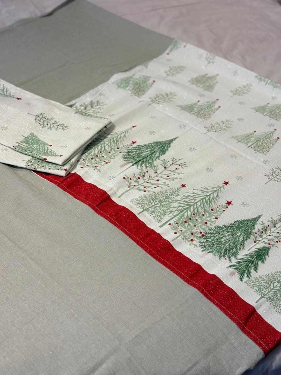 SNOWY PINE BLISS BORDER BEDSHEET