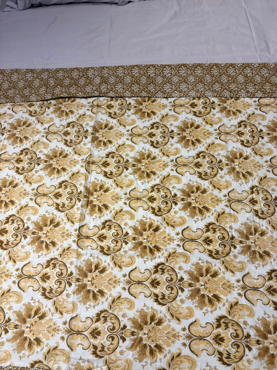 GOLDEN FLORAL SINGLE DOHAR