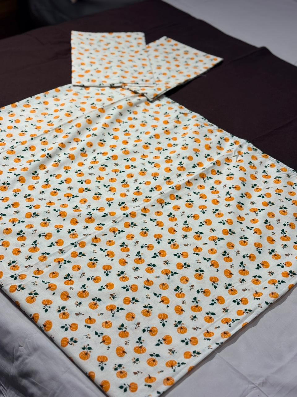 PUMPKIN PRINT BORDER BEDSHEET