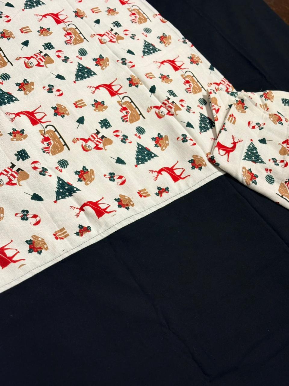 CHRISTMAS SANTA CLAUS PATTERN  BORDER BEDSHEET