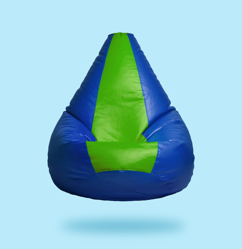 Blue & Green Multicolor Classic Sac Bean Bag Cover Only