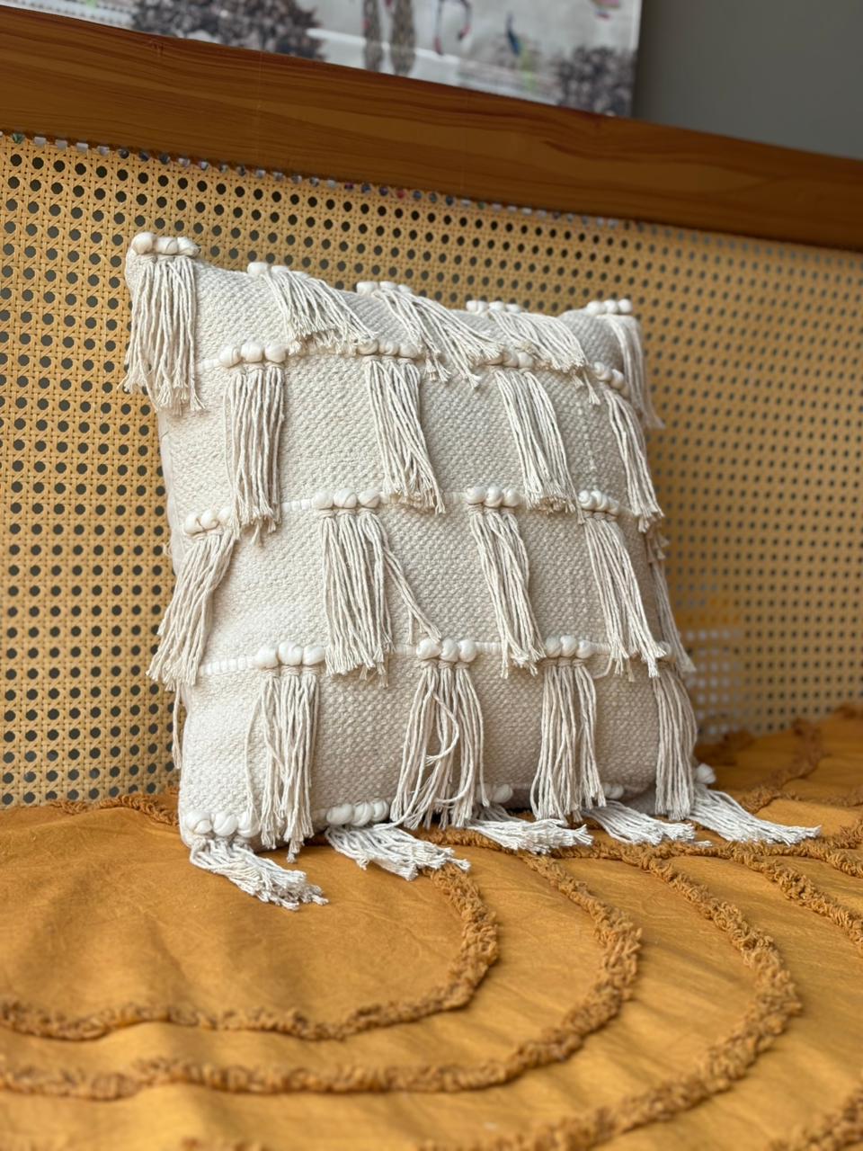 BOHO TESSEL TEXTURED CUSHION COVER