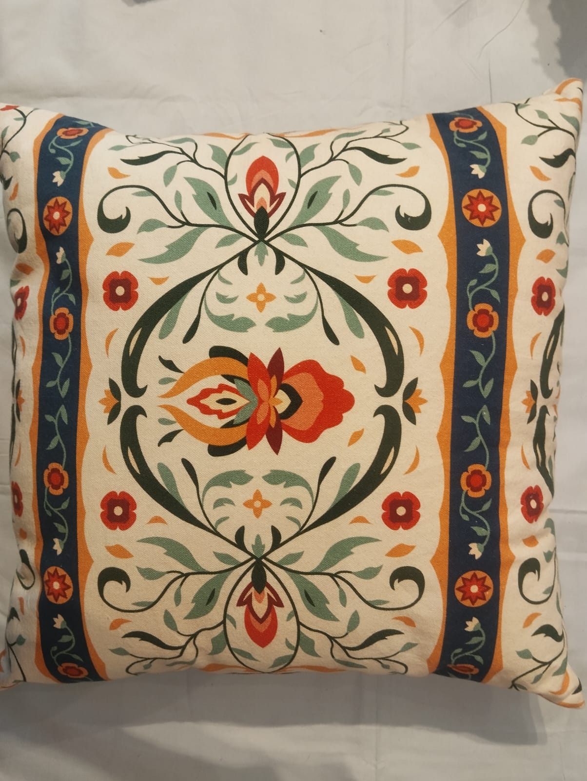 Floral Tapestry Square Cushion Cover