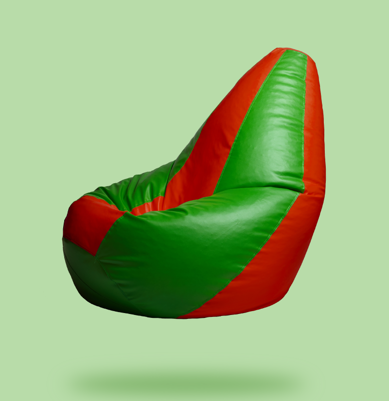Red & Green Multicolor Bean Bag with Beans