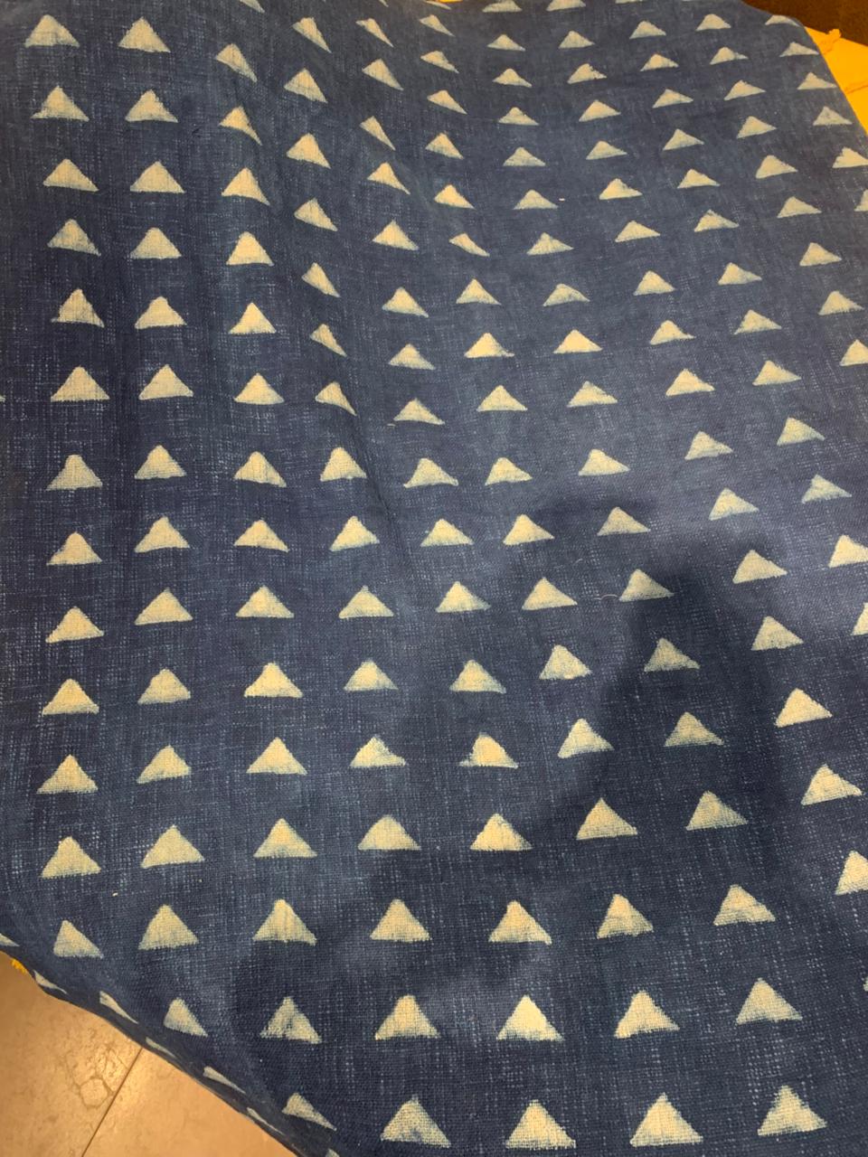 BOHO BLUE GEOMETRIC THROW