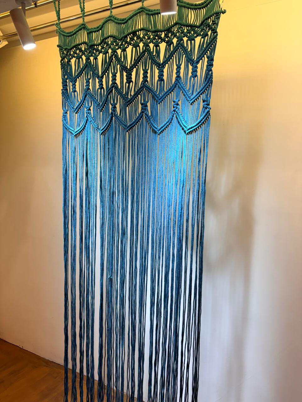 Ocean Wave Boho Macramé Curtain
