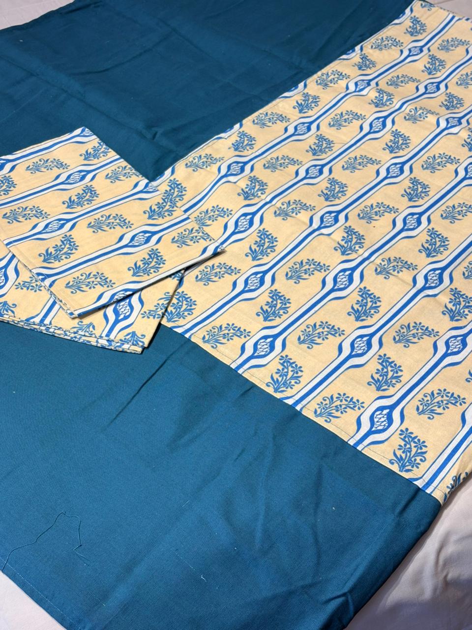 HERITAGE PRINT BLUE BORDER BEDSHEET