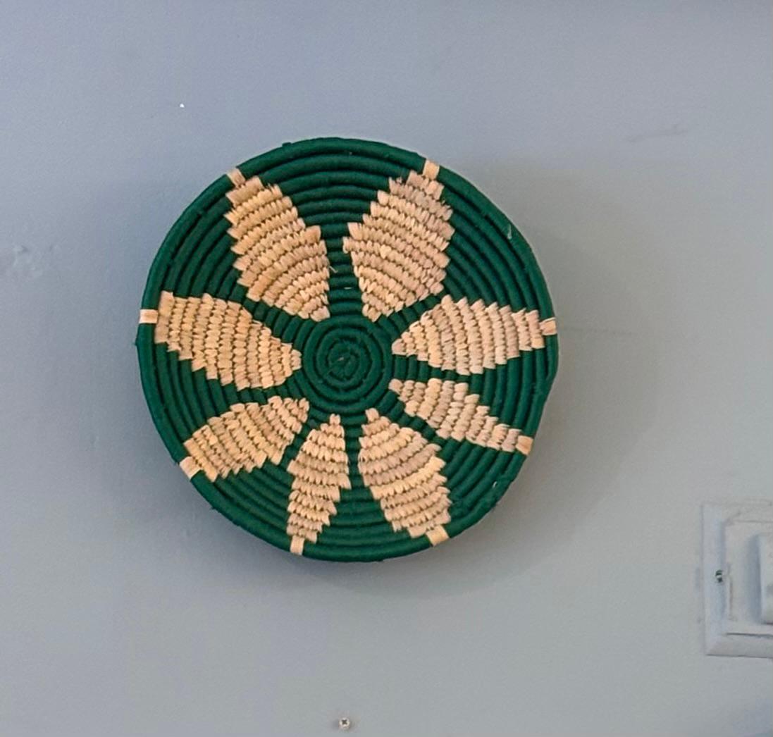 Emerald Starburst Sabai Grass Wall Hanging