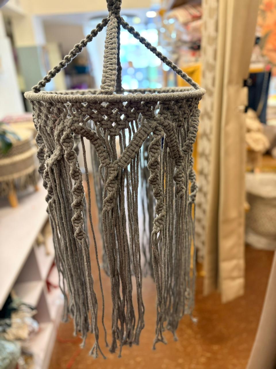 Grey Macramé Dreamcatcher Lantern
