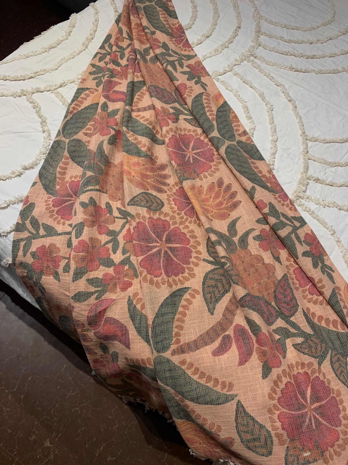 VINTAGE BOTANICAL FRINGE THROW