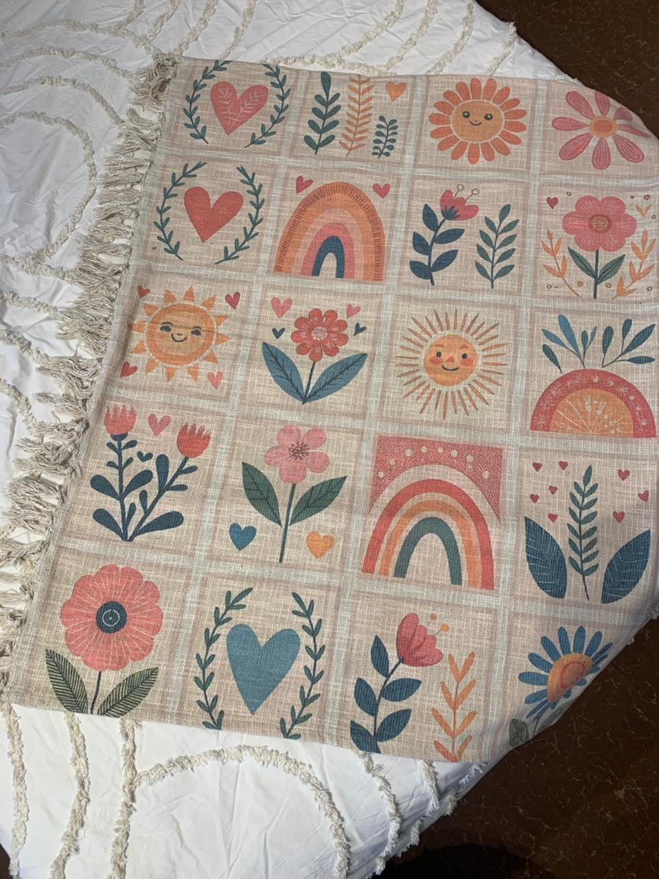 HAPPY BLOOM WOVEN THROW