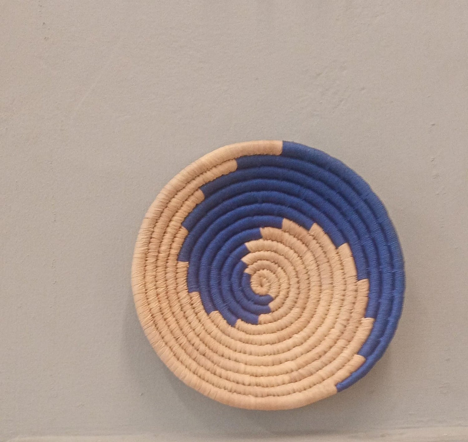 Blue Spiral Sabai Grass Wall Decor