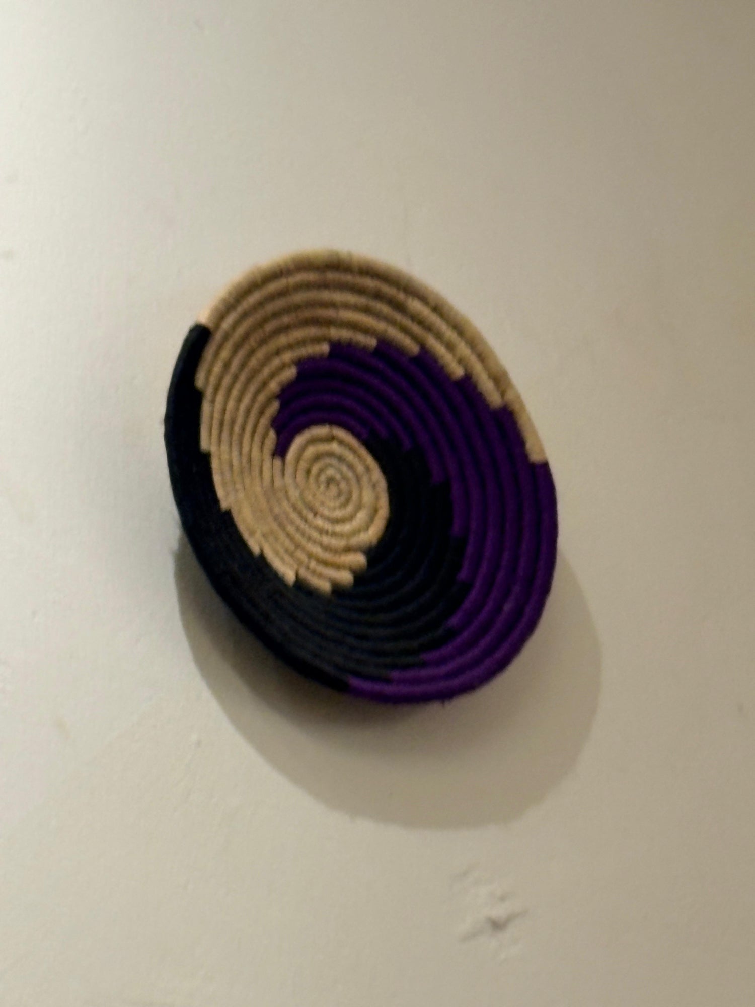 Vibrant Spiral Sabai Grass Wall Hanging