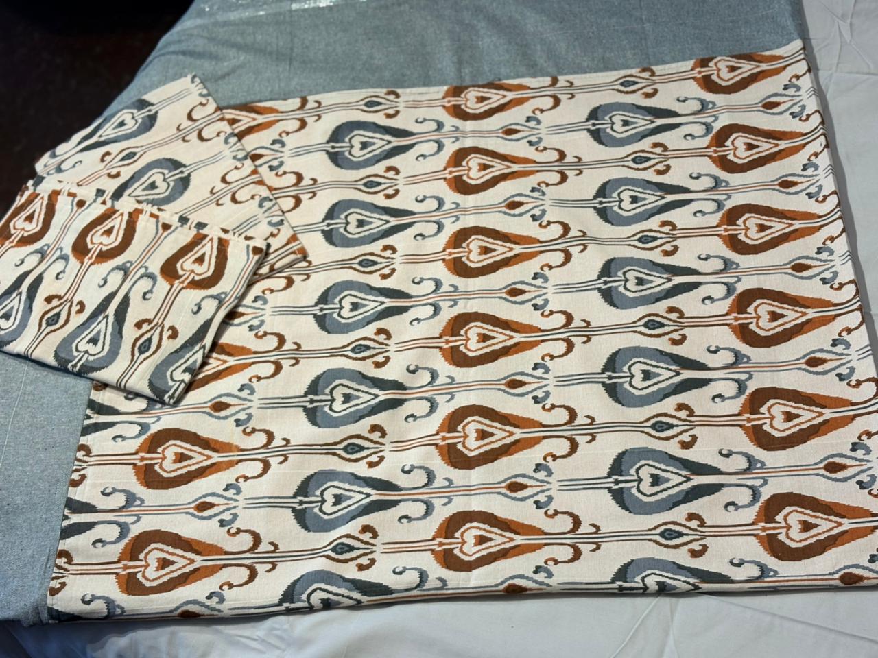 IKAT PATTERNED QUEEN BORDER BEDSHEET