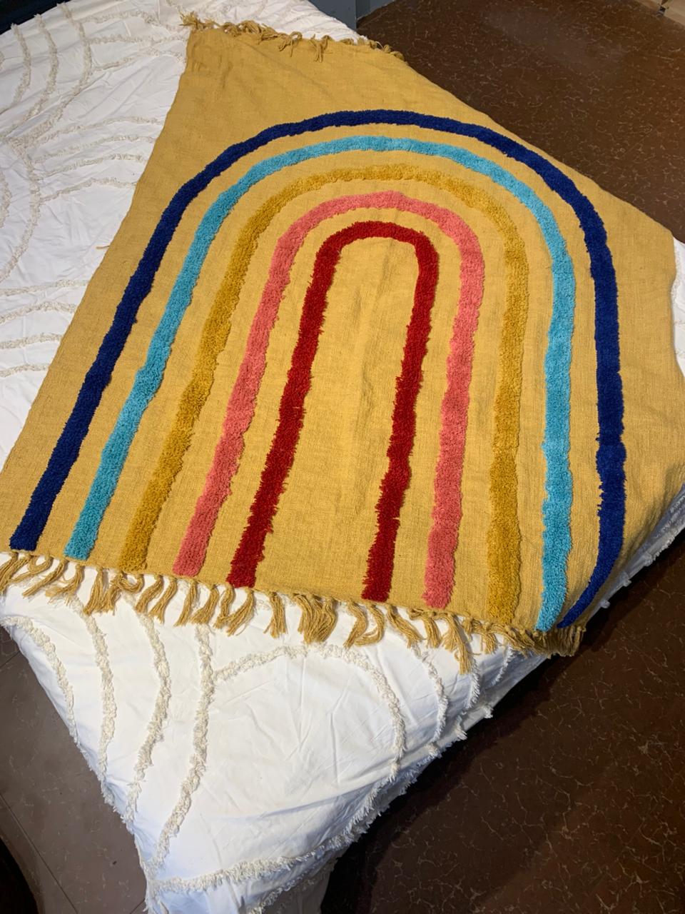 Rainbow Trails Sofa Throw