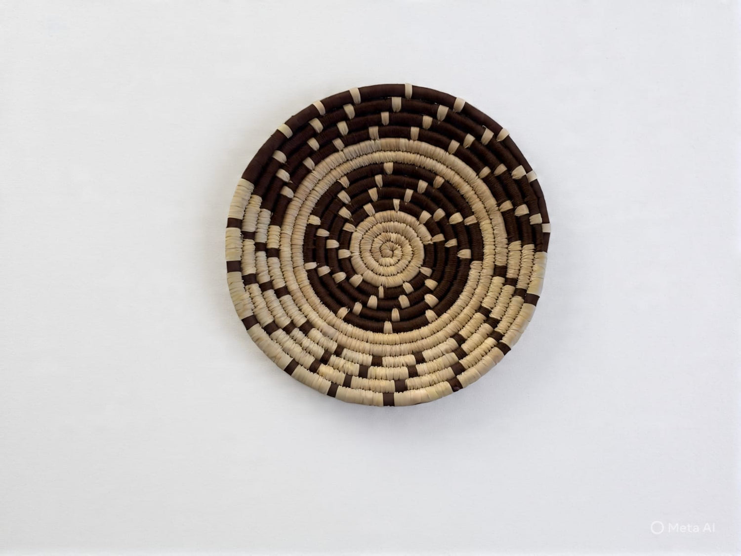 Earth‑Tone Spiral Sabai Grass Wall Hanging