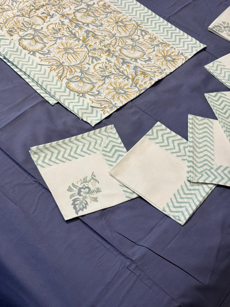 Floral & Chevron Elegance Napkin Set