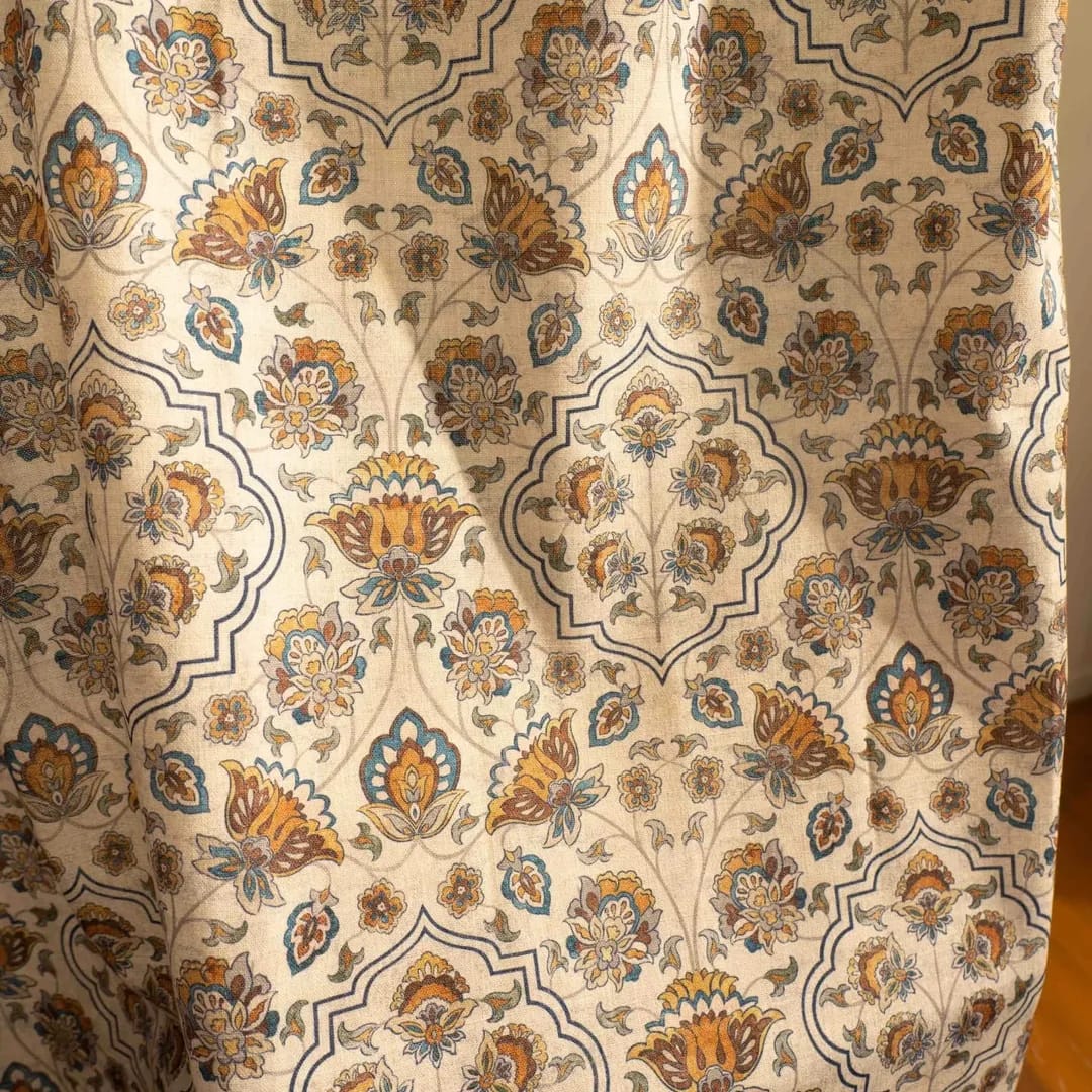Elegant Floral Kalamkari Curtain