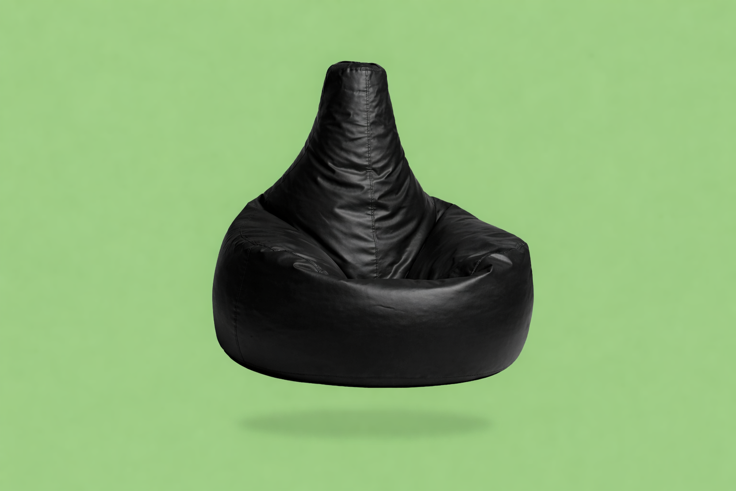 Black Leatherette Gamer Bean Bag with Beans – Elite Gaming Lounge Chair