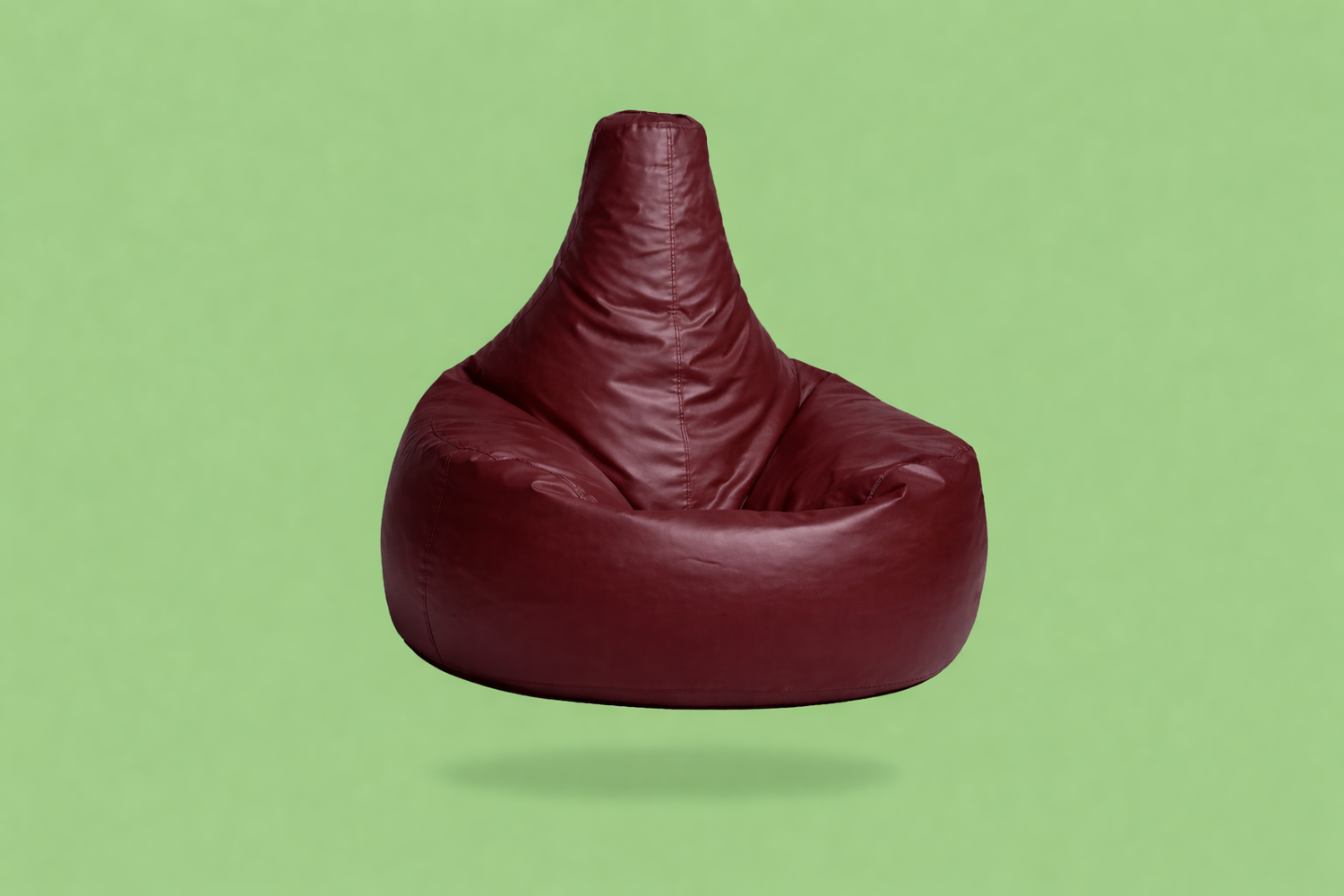Maroon Leatherette Gamer Bean Bag with Beans – Royal Gaming Lounge Chair