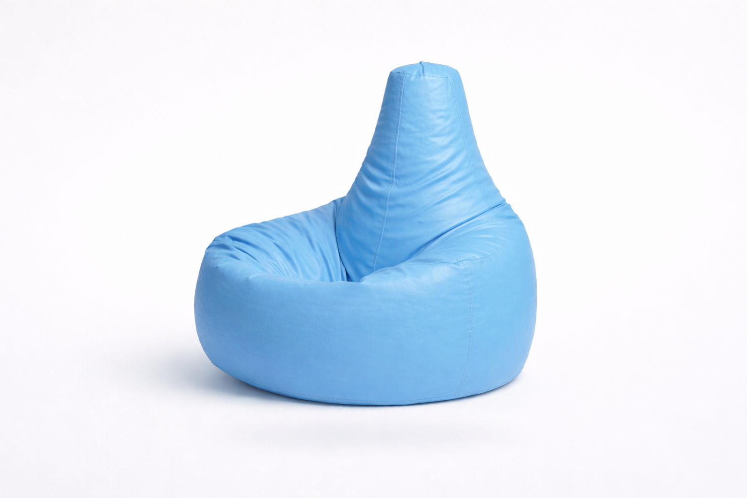 Sky Blue Leatherette Gamer Bean Bag with Beans – Elite Comfort Gaming Throne
