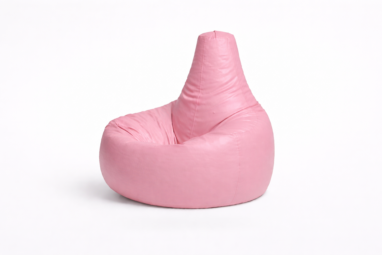 Pink Leatherette Gamer Bean Bag with Beans – Chic Luxury Gaming Throne