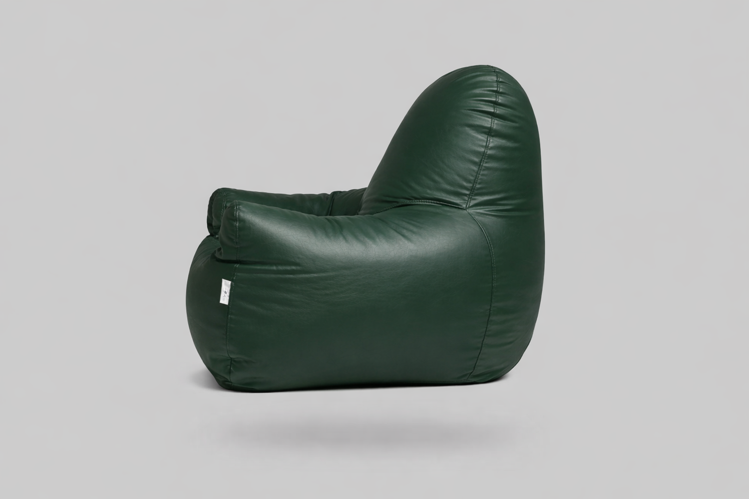Dark Green Leatherette Armchair Bean Bag with Beans – Regal Comfort Seating