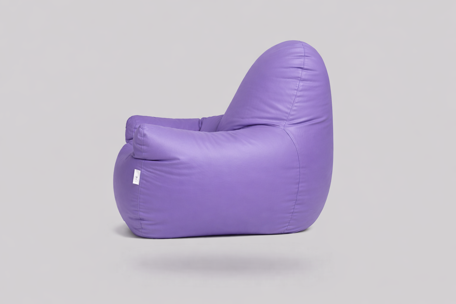 Purple Leatherette Armchair Bean Bag with Beans – Royal Designer Seating