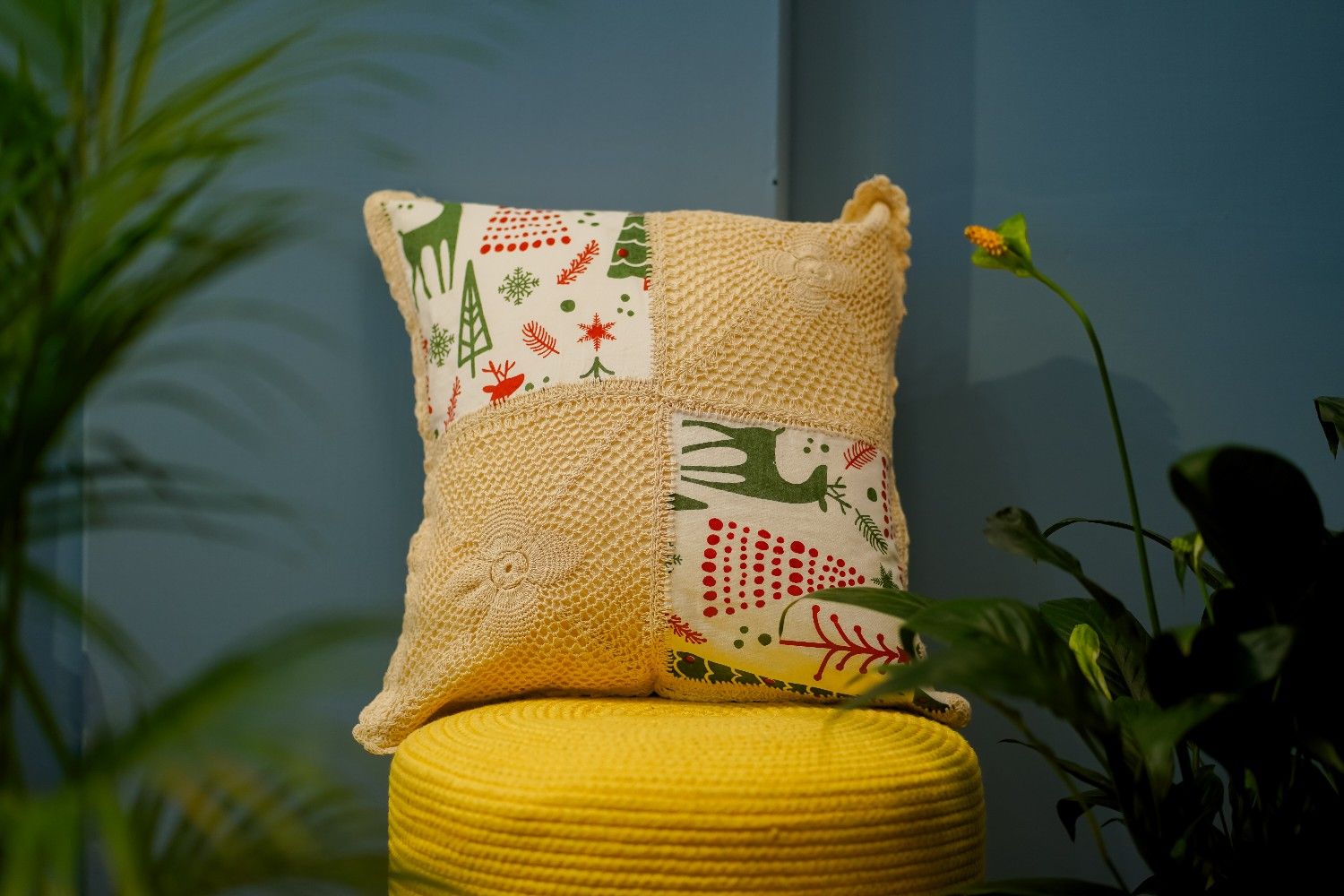 Holiday Tapestry Cushion Cover-festive-elegance-for-your-home