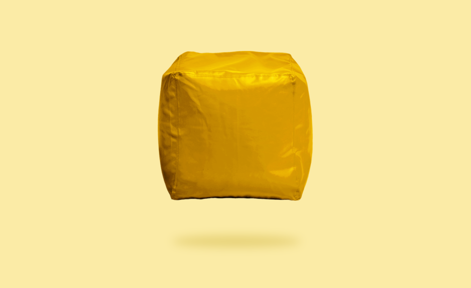 Yellow Footstool  Cover Only ☀️