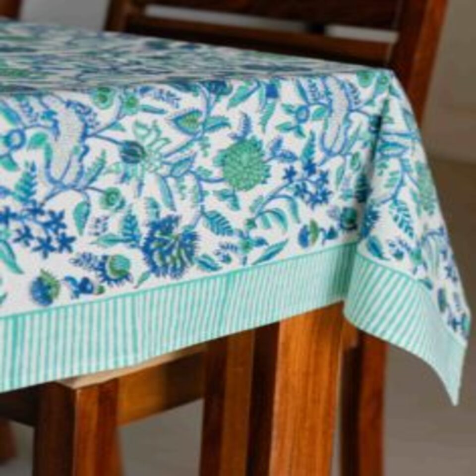 Botanical Elegance Table Linen in Rectangle Shape