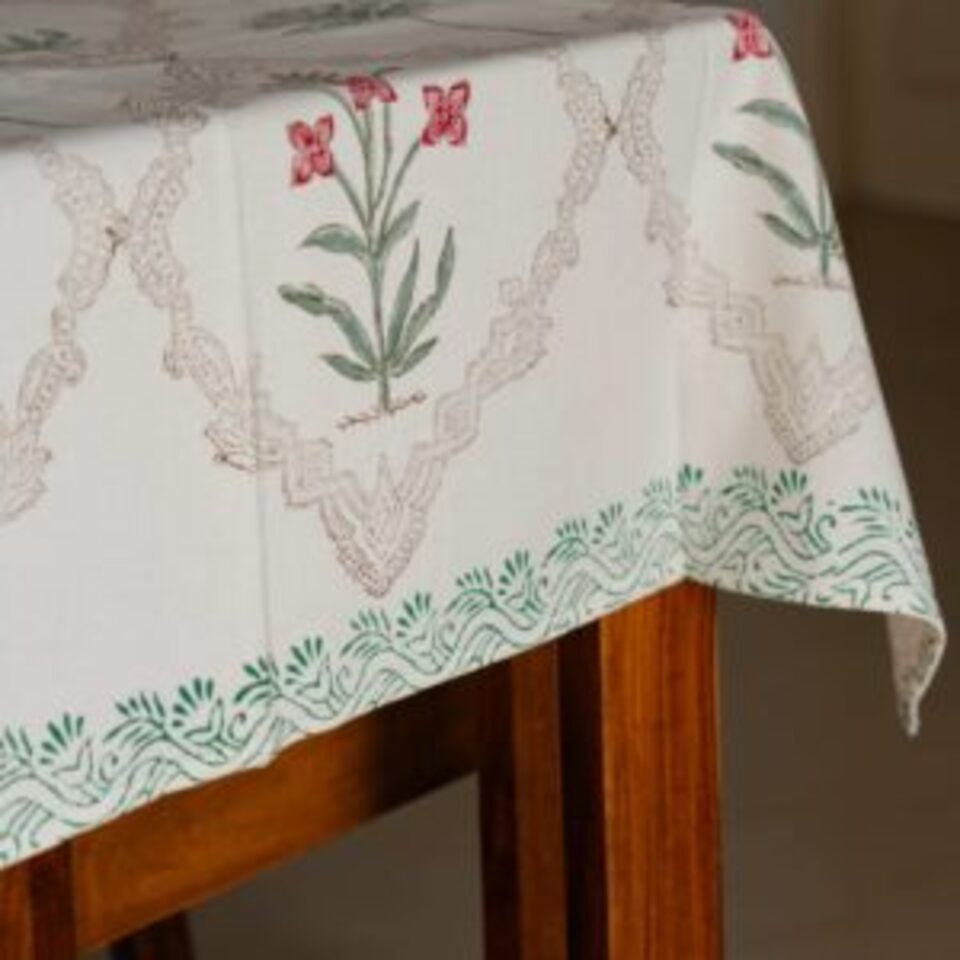 Eden Garden Floral Tablecloth