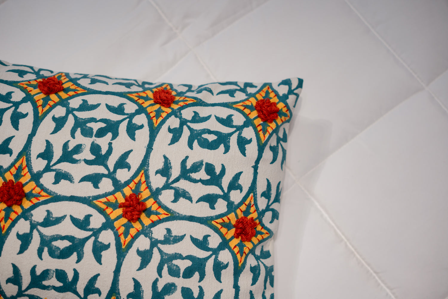 Blue Arrow Pattern Cushion Cover