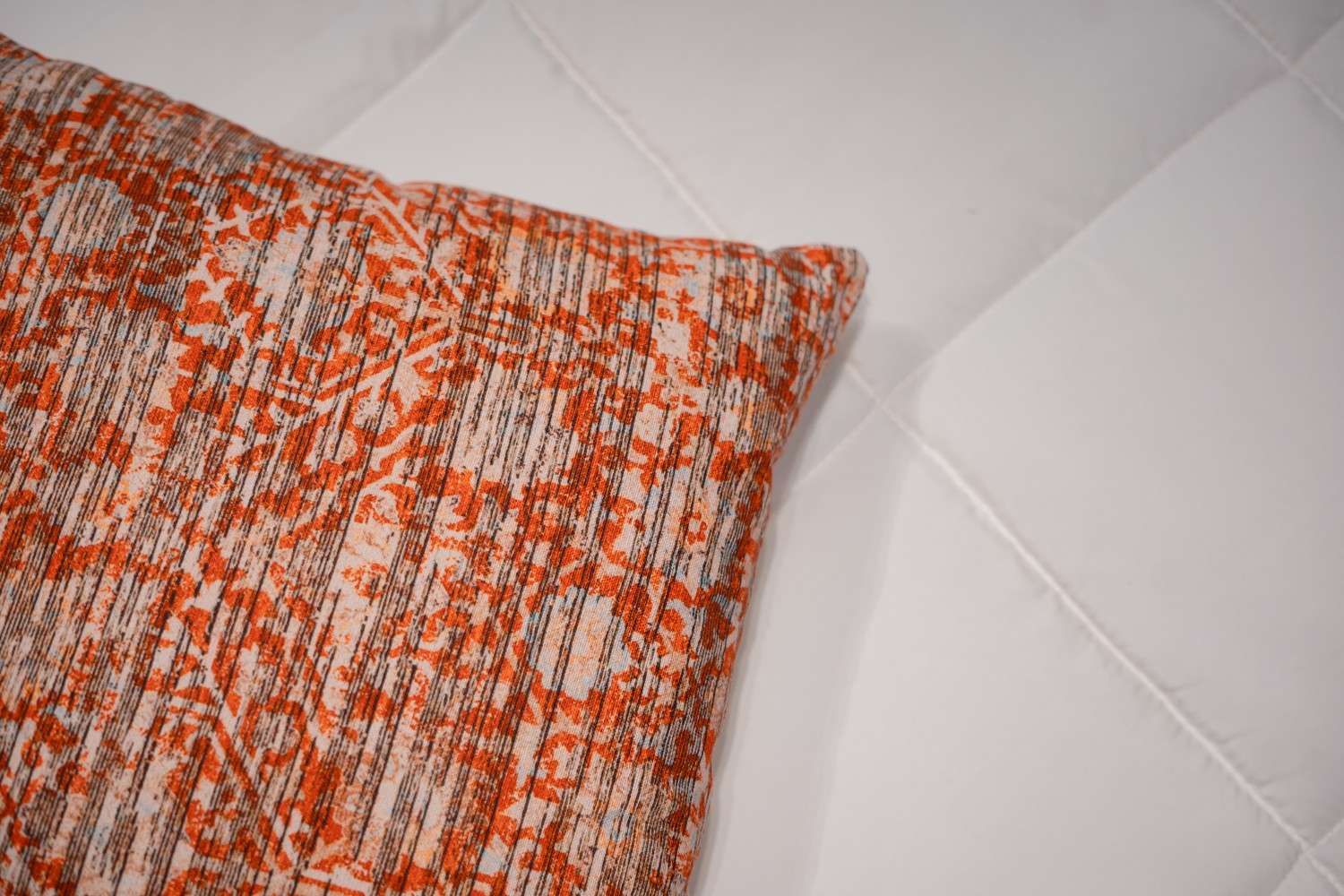 AmberStripe Abstract Cotton Cushion Cover – Modern Linear Art Home Accent